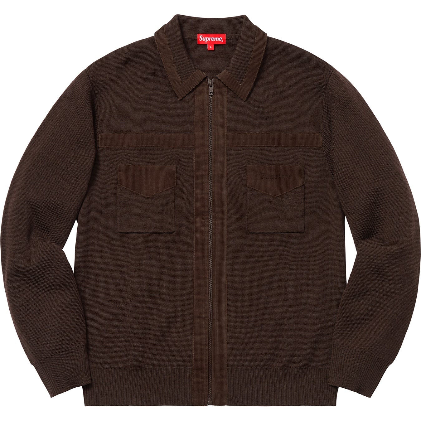 Corduroy Detailed Zip Sweater view 7